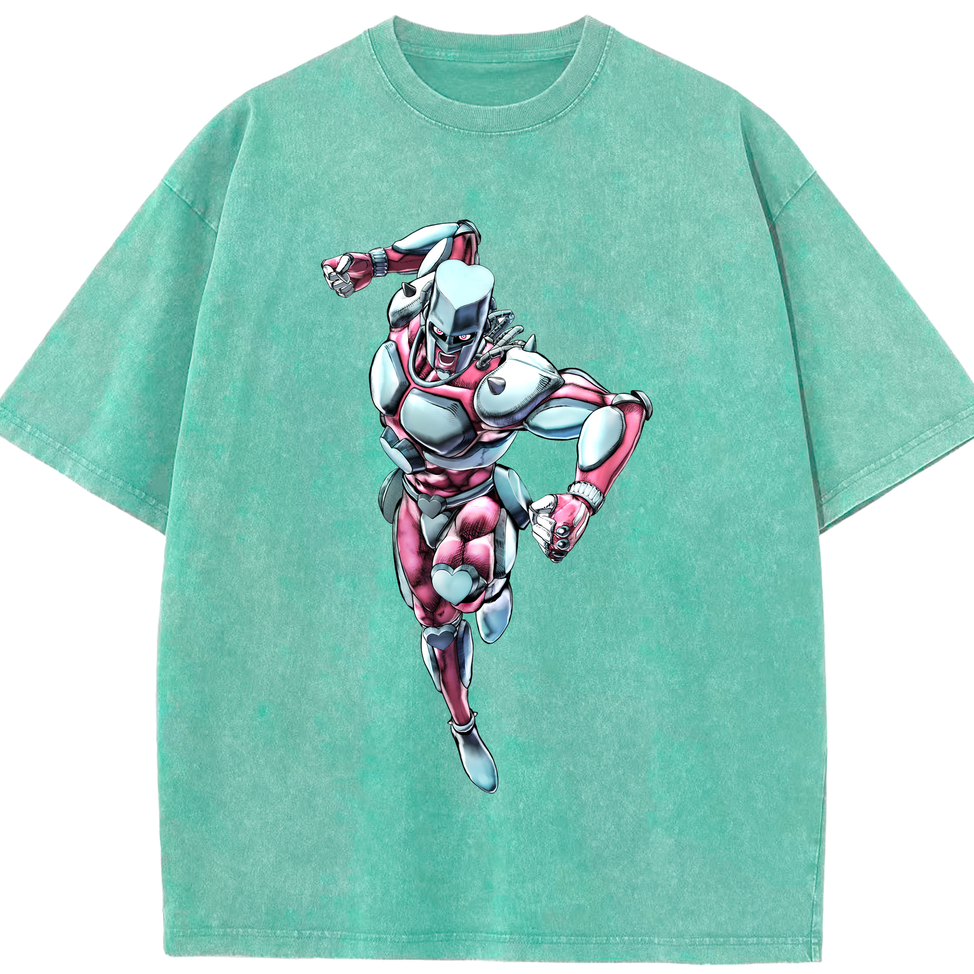 （画像用） ジョジョの奇妙な冒険 ひがしかた じょうすけ JoJo's Bizarre Adventure Higashikata Josuke 綿100% ヴィンテージ風 半袖Tシャツ（フロントプリント）